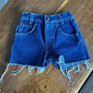 Kids vintage Levi’s Orange tab cut off shorts